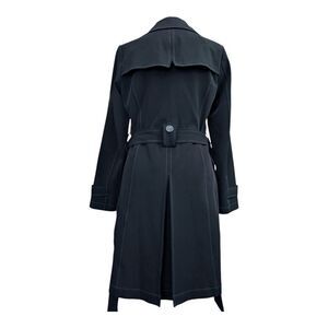 Wanko timeless trench black whitestich accent trench coat size s EUR size 36